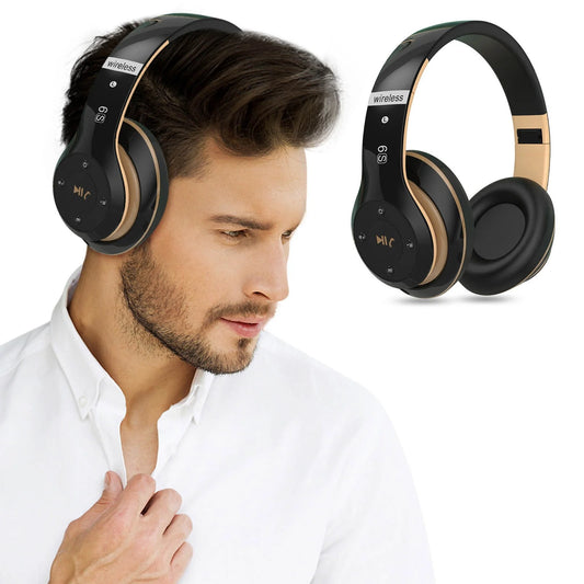Bluetooth Headset – Wireless, Call & Radio, Gold
