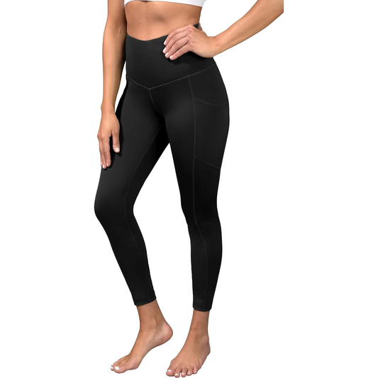 Squat Proof Elastic Free Super High Waisted Tummy Control Ankle Leggings with Pockets