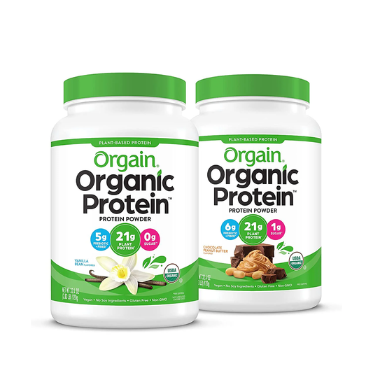 🔥Organic Vegan Protein Duo – Chocolate Peanut Butter & Vanilla Bean | 21g Plant-Based Protein | Gluten-Free, Non-GMO | 4.06 Lbs of Clean Gains!"