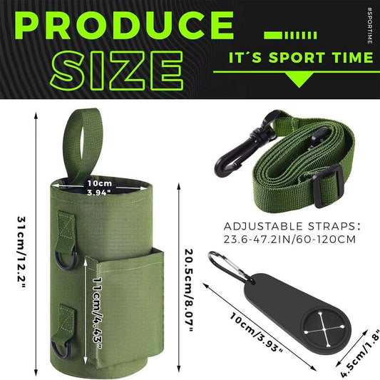 Magnetic Gym Water Bottle Holder – Non-Slip, Hands-Free Sling Bag for Workouts