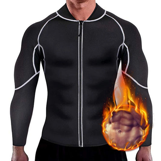 RSLNT Men’s Thermo Sweat Sauna Shirt – Neoprene Shaper for Intense Workouts & Weight Loss