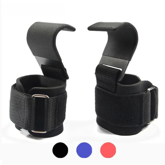 Power Grip Hooks – Heavy Duty Weight Lifting Straps with Wrist Support (2PCS)