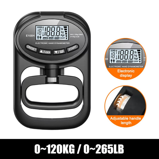 Grip Strength Tester 265 lb (120 kg) – Digital, USB