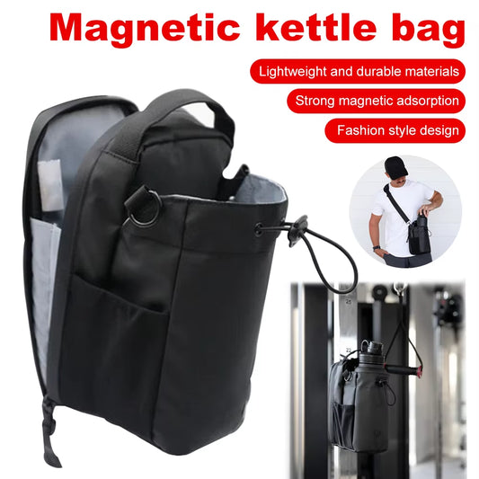 Portable Magnetic Gym Pouch – Water Bottle & Phone Carrier with Extra Storage