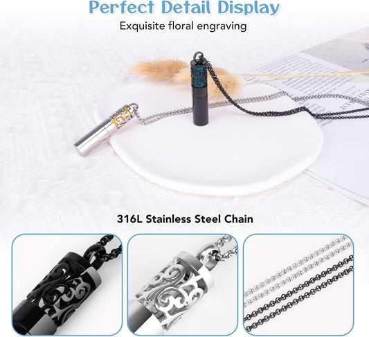 Essential Oil Diffuser Necklaces for Women – 2PCS Gift Set